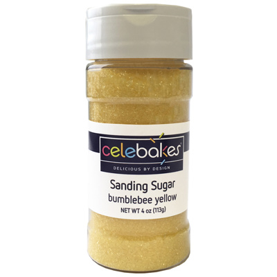 Celebakes Bumblee Yellow Sanding Sugar, 4 oz.