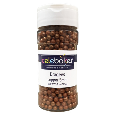 Celebakes Copper Dragees, 5mm