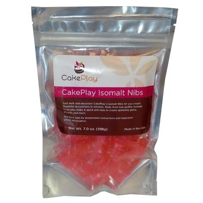 Cakeplay Pink Isomalt Nibs, 7 oz.