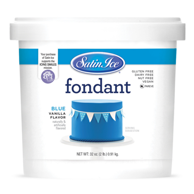 Satin Ice Blue Fondant, 2 lb.