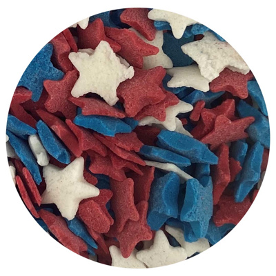 Red/White/Blue Stars Edible Confetti, 7 lb.