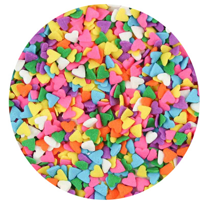 Multi-Colored Hearts Edible Confetti, 5 lb.