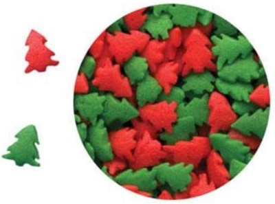 Red & Green Trees Edible Confetti, 5 lb.