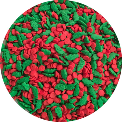 Holly & Berries Edible Confetti, 5 lb.