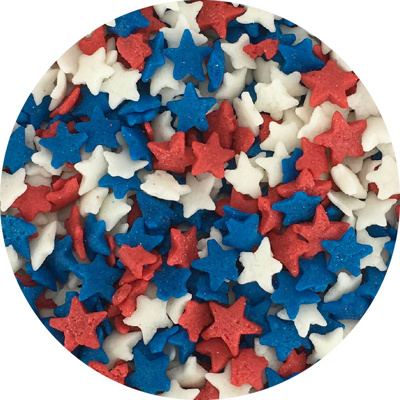 Red, White, & Blue Stars Edible Confetti, 5 lb.