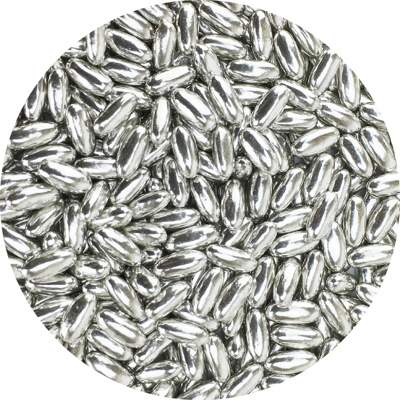 Silver Rice Dragees, 8.8 lb.