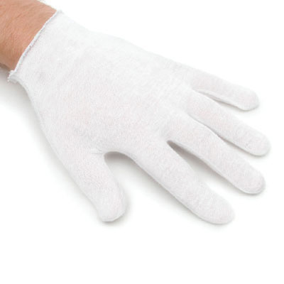 White Cotton Gloves, Large