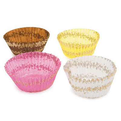 Assorted Gold Spiral Mini Baking Cups, 1000 count