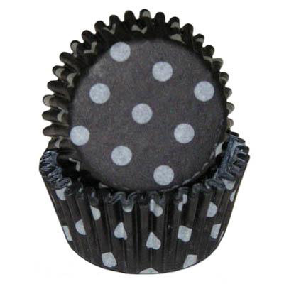 Mini Black Polka Dot Baking Cups, 500 Count
