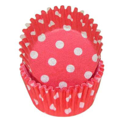 Mini Red Polka Dot Baking Cups, 500 Count