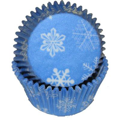 Blue w/Snowflakes Baking Cups, 500 count