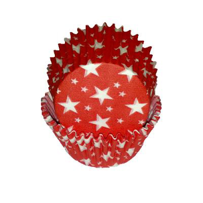 Red w/Stars Baking Cups, 500 count 