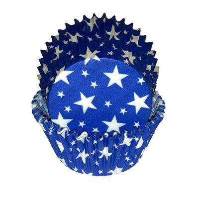 Blue w/Stars Baking Cup, 500 count