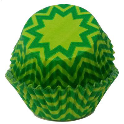 Green & Lime Green Chevron Baking Cup, 500 count