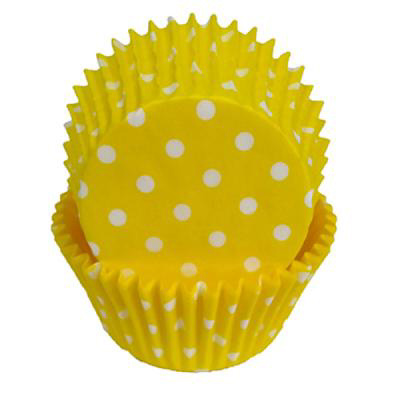 Yellow Polka Dots Baking Cups, 500 Count