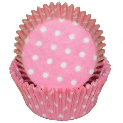Light Pink Polka Dots Baking Cups, 500 Count