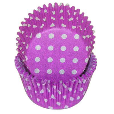 Purple Polka Dots Baking Cups, 500 Count