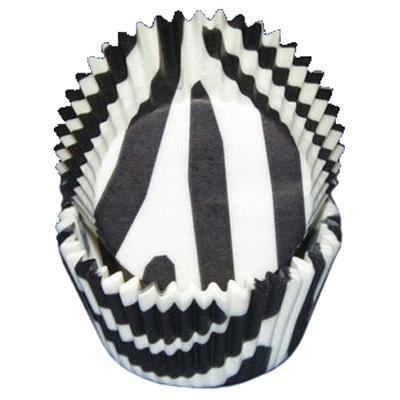 OBS - Black Zebra Baking Cups, 500 Count