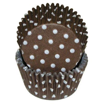 Brown Polka Dots Baking Cups, 500 Count