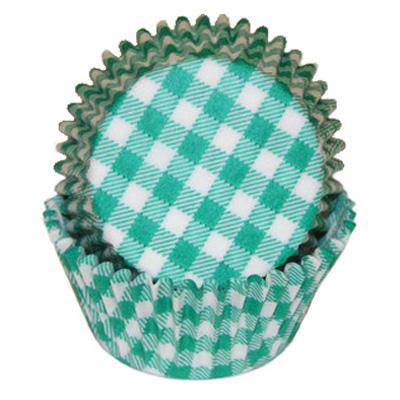 Green Gingham Baking Cups, 500 count