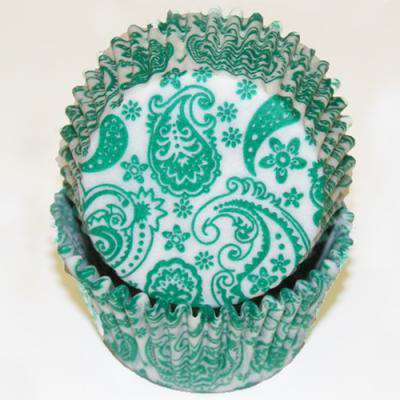 Paisley Green Baking Cup, 500 count