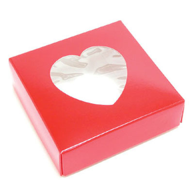 Red Heart Cover w/Window, 1/4 lb.