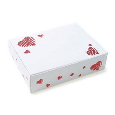 Red Heart Imprinted Candy Box, 1/4"