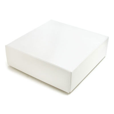 White Square Candy Box, 1/2 lb.
