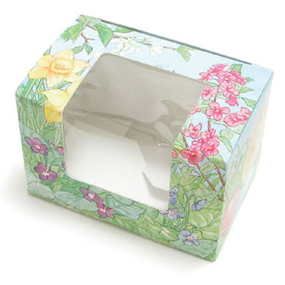 Easter Egg Print Candy Box w/Window, 1/4 lb.
