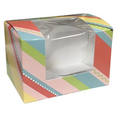 Stripes Candy Box w/Window, 1/2 lb.