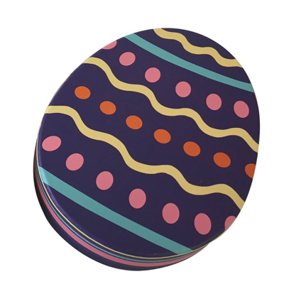 Purple Polka Dotted Easter Egg Candy Box, 1/2 lb.
