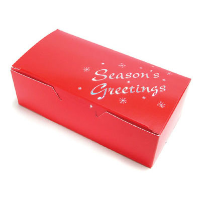 Seasons Greetings Red Candy Box, 1 lb.
