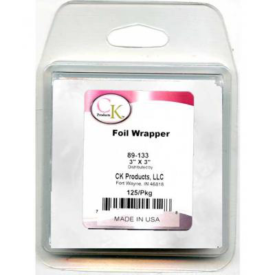 White Foil Wrapper, 3" X 3"