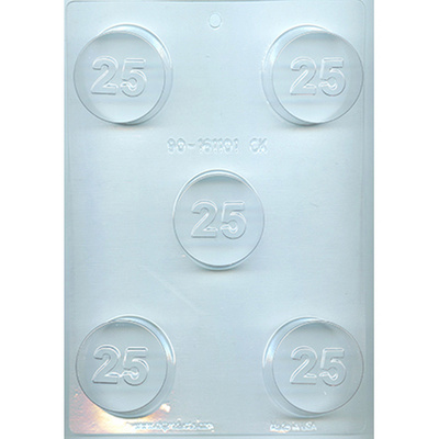 Number 25 Sandwich Cookie Chocolate Mold