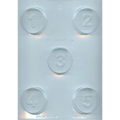 Numbers 1-5 Sandwich Cookie Chocolate Mold