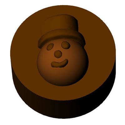 Snowman Sandwich Cookie Chocolate Mold