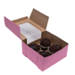Strawberry Pink Cupcake Box, 8 x 4"